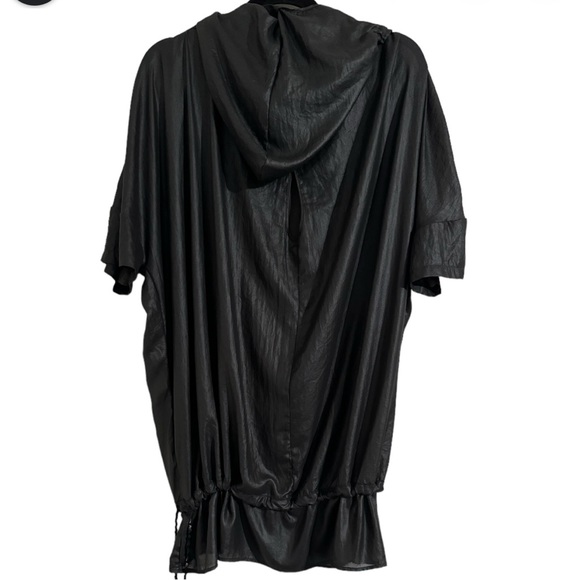Mariagrazia Panizzi Rare Draped Oversized Zip Front Top w Hood Size Large / 44 - Picture 3 of 6